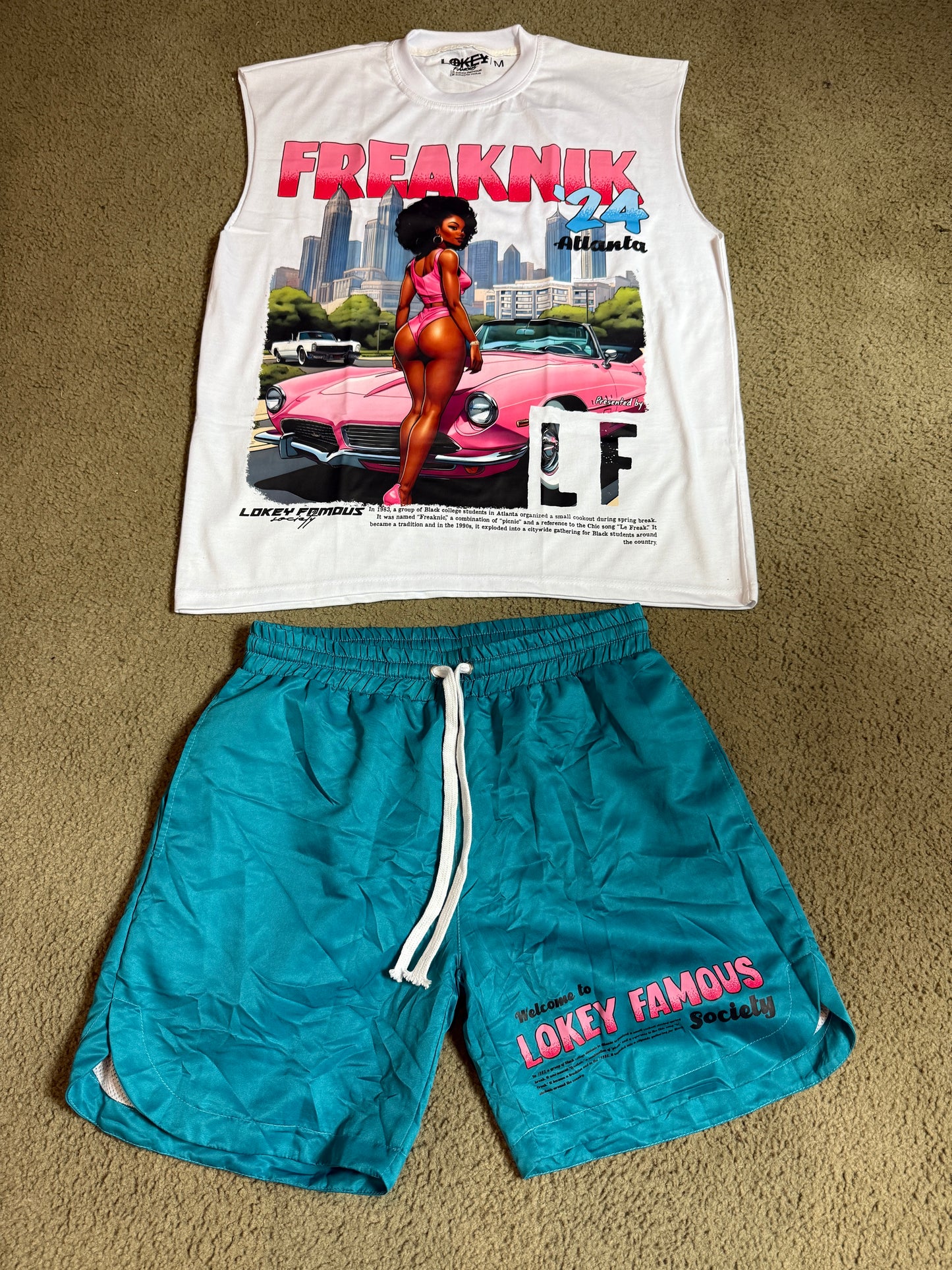 Freaknik teal shorts