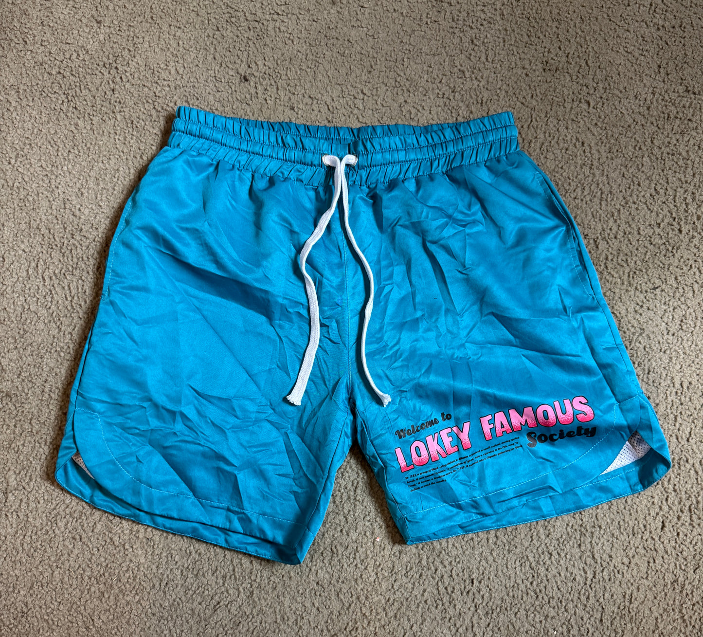 Freaknik teal shorts