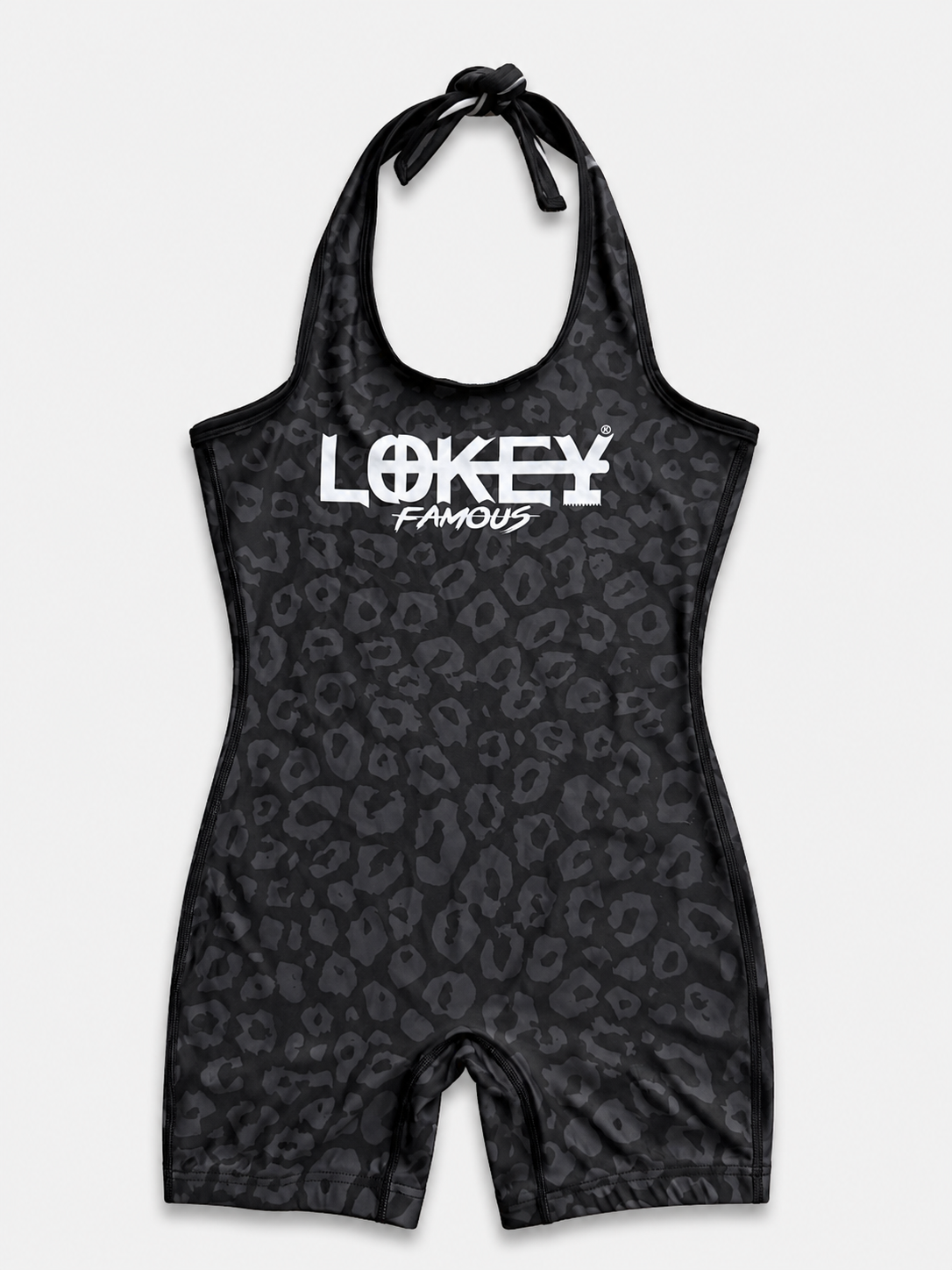 Black Leopard Print Romper